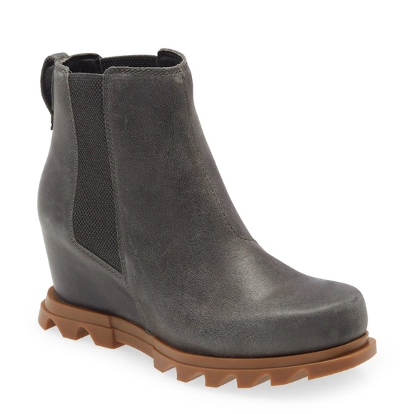 Sorel Shoes - Sorel Joan of Arctic III Waterproof Wedge Chelsea Boot Quarry Gum 2 - Size 7.5
